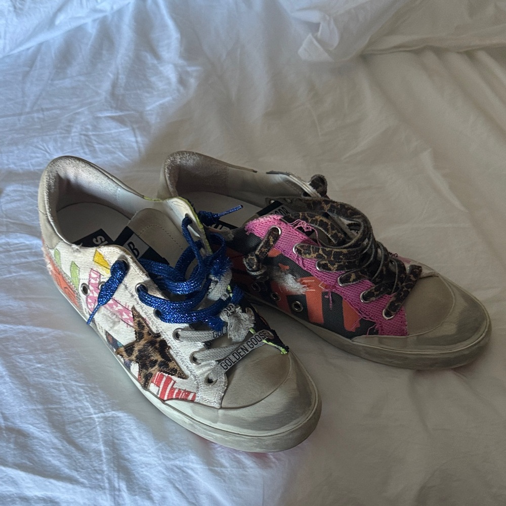 Golden Goose Multicolor Patchwork Horsy Sneakers sz39